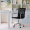 Martha Stewart Taytum Upholstered Office Chair in Black/Polished Nickel CH-142370-BK-MS - alternate 1
